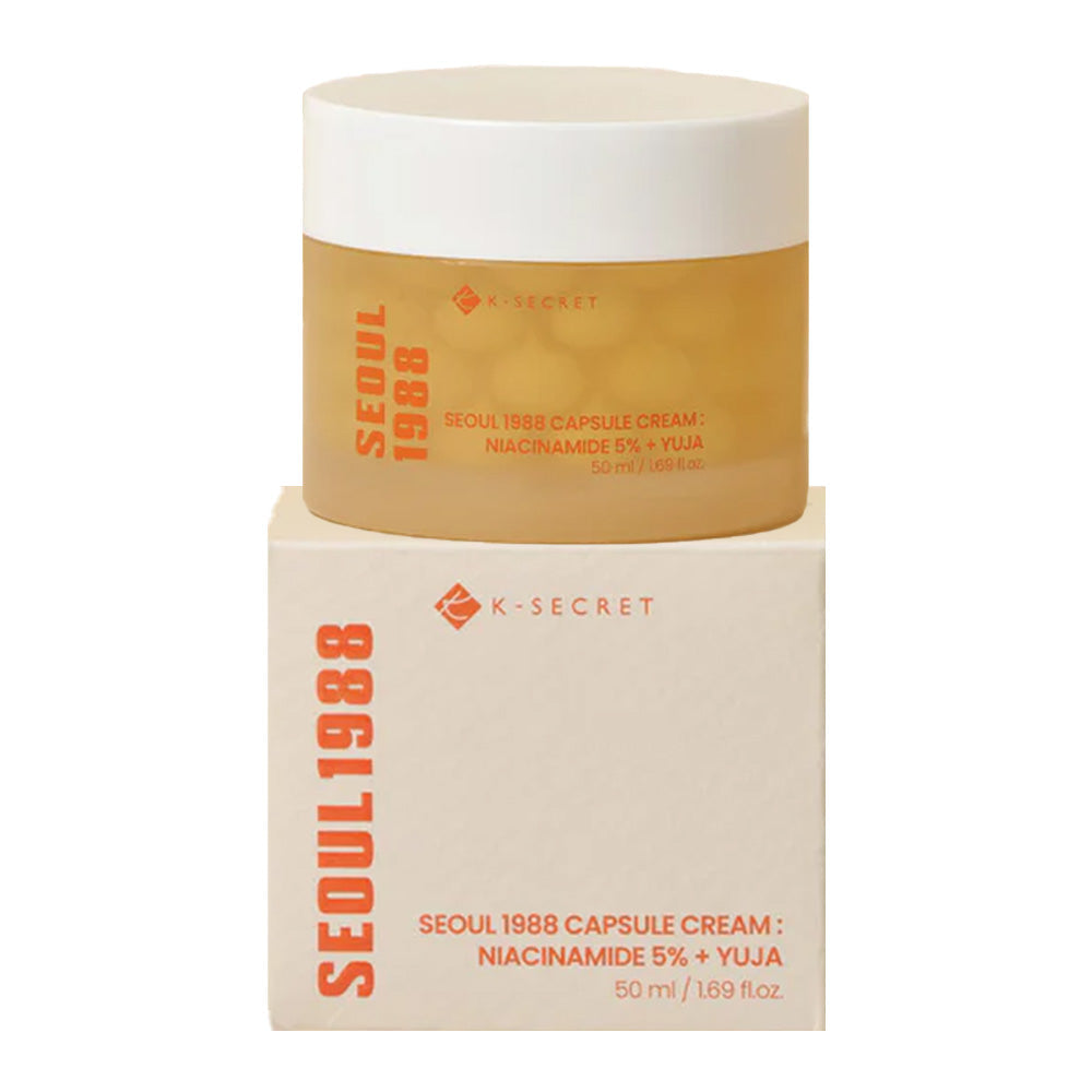 K-SECRET - Seoul 1988 Capsule Cream: Niacinamide 5% + Yuja — Éclat vitaminé et niacinamide