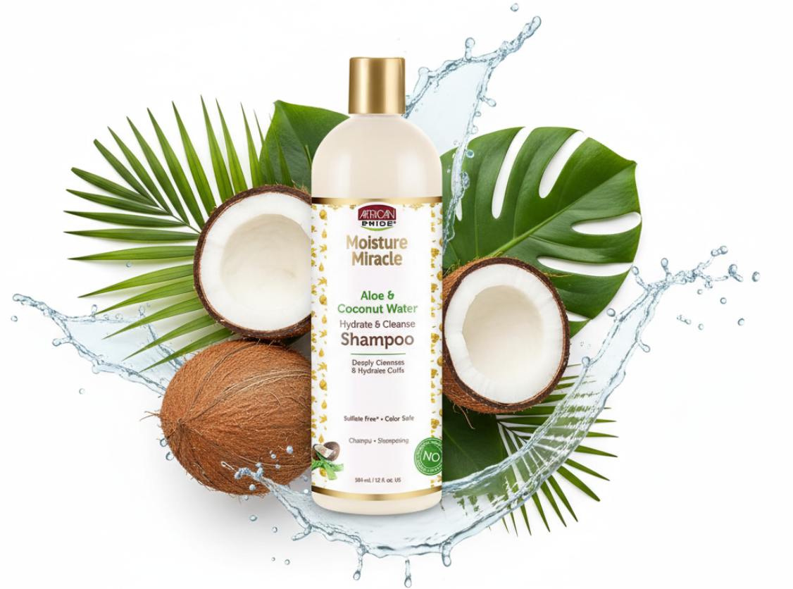 African Pride Moisture Miracle – Après-Shampoing Aloe & Coconut Water 354ml