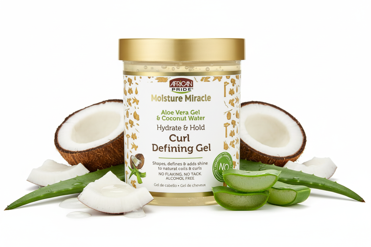 African Pride Moisture Miracle – Gel Définition Boucles (Curl Defining Gel) 510g