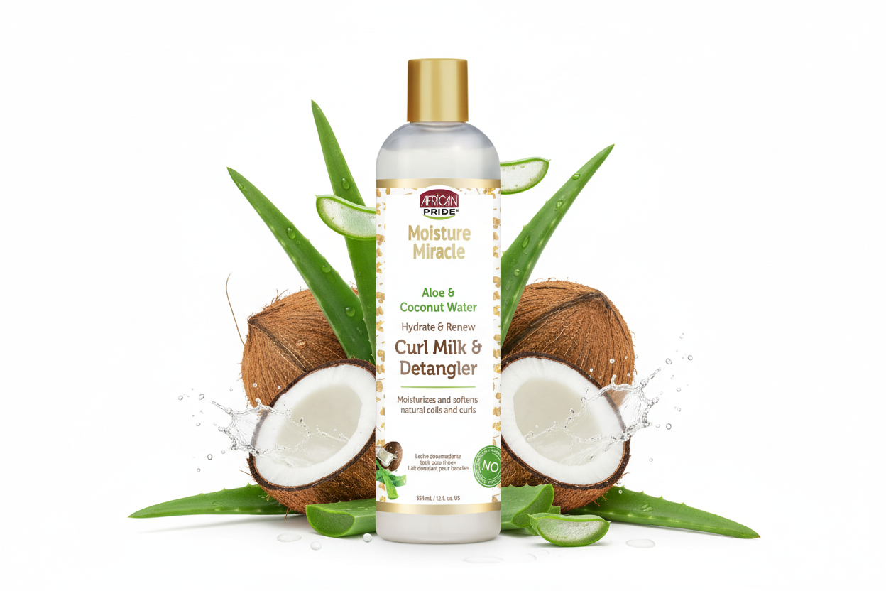 African Pride Moisture Miracle – Lait Capillaire Démêlant Curl Milk 354ml