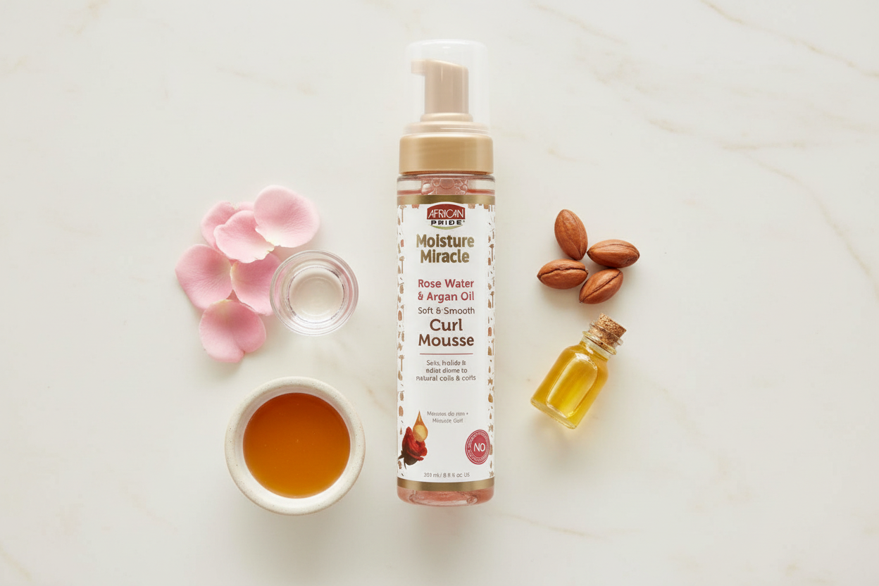 African Pride Moisture Miracle - Curl Mousse – Mousse Définition Boucles 251ml