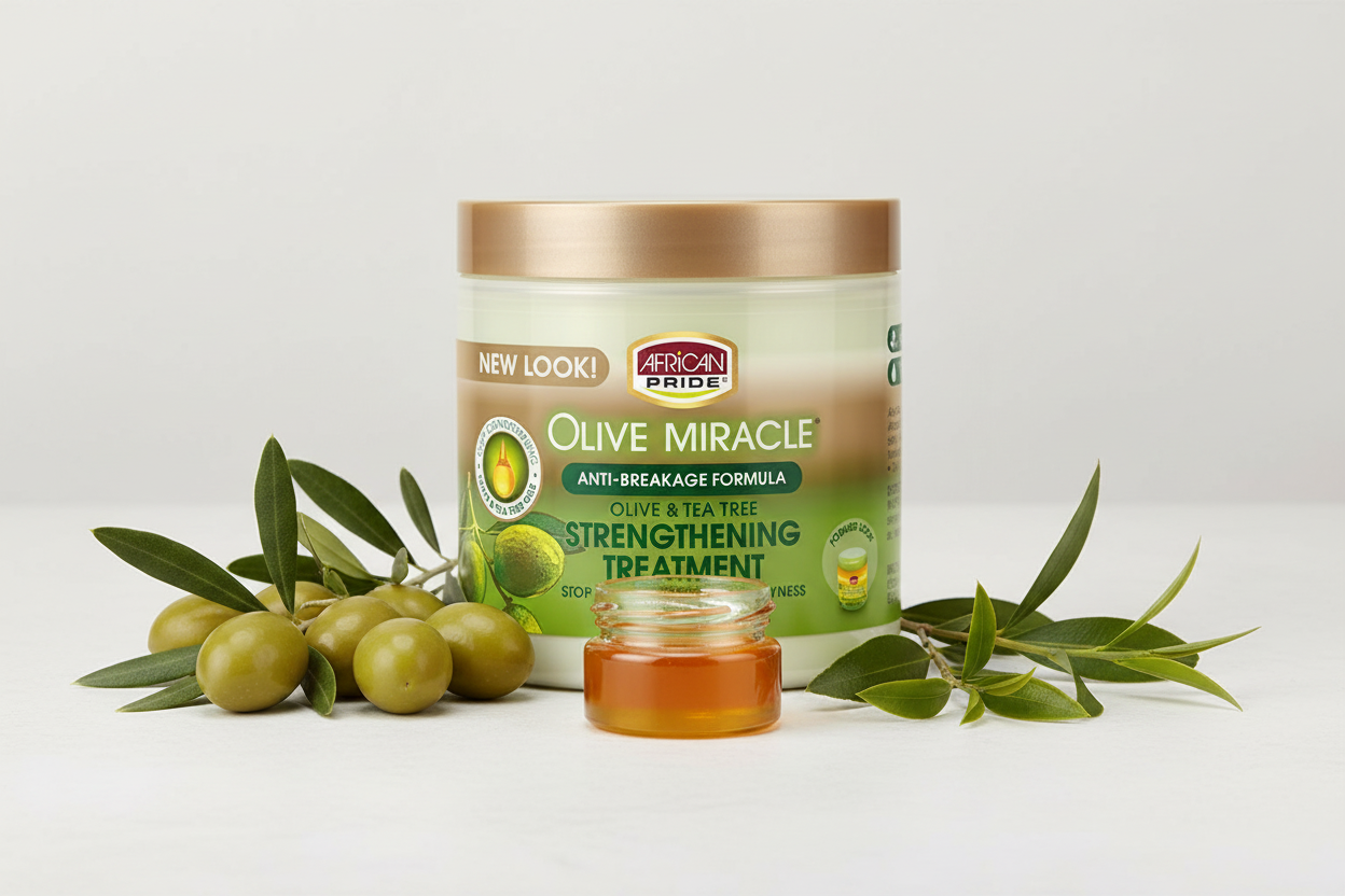 African Pride Olive Miracle – Crème Anti-Casse Fortifiante 5.3oz (Anti-Breakage Cream)