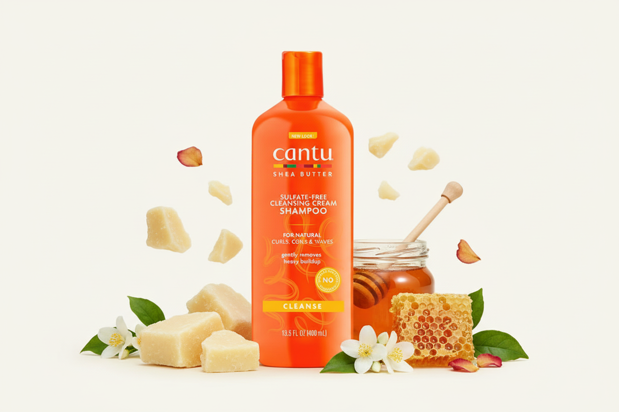 CANTU – Shampoing Crème Nettoyant au Beurre de Karité 400ml (SB Cleansing Cream Shampoo)