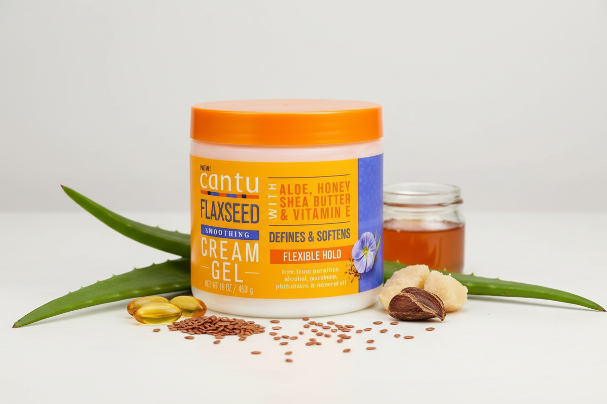 CANTU – Gel Crème Définition Boucles aux Graines de Lin 453g (FS Cream Gel)
