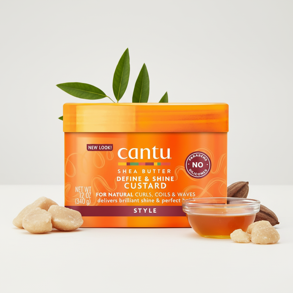 CANTU – Custard Définition & Brillance au Karité 12oz (SB Define & Shine Custard)