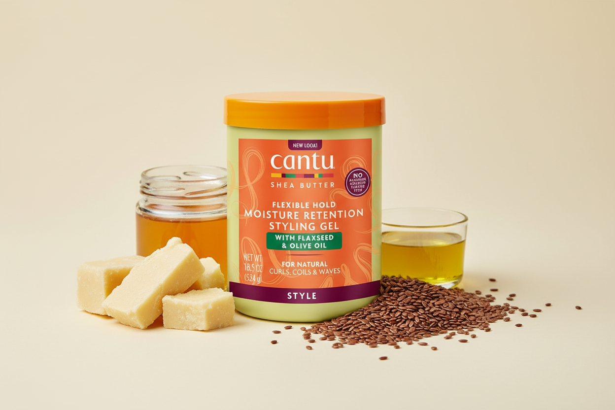 CANTU – Gel Coiffant Fixation Forte à l’Huile d’Olive 524g (SB Styling Gel with Olive Oil)