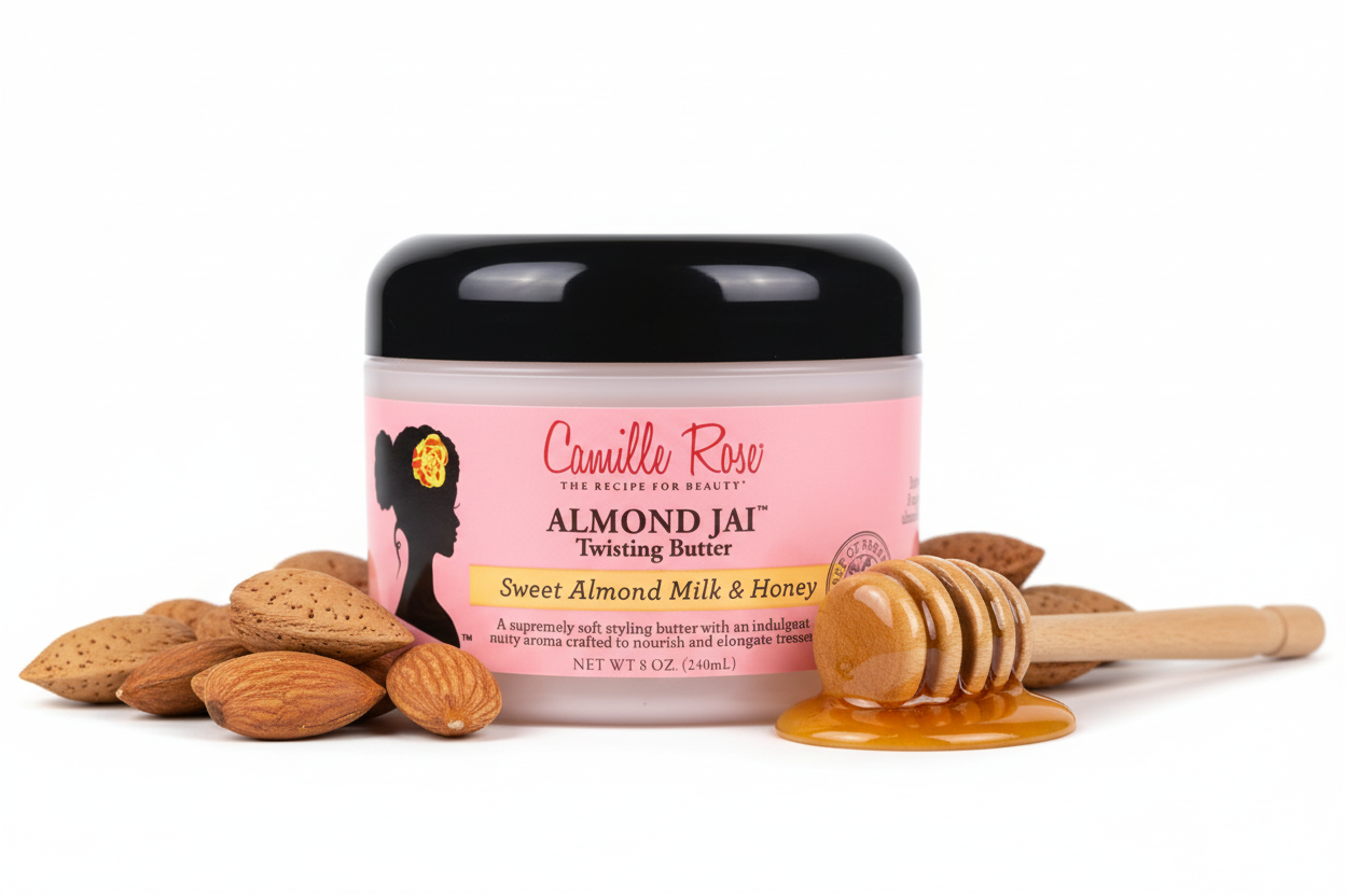 Camille Rose – Beurre Capillaire Hydratant Amande & Macadamia 8oz (Almond Jai Butter)