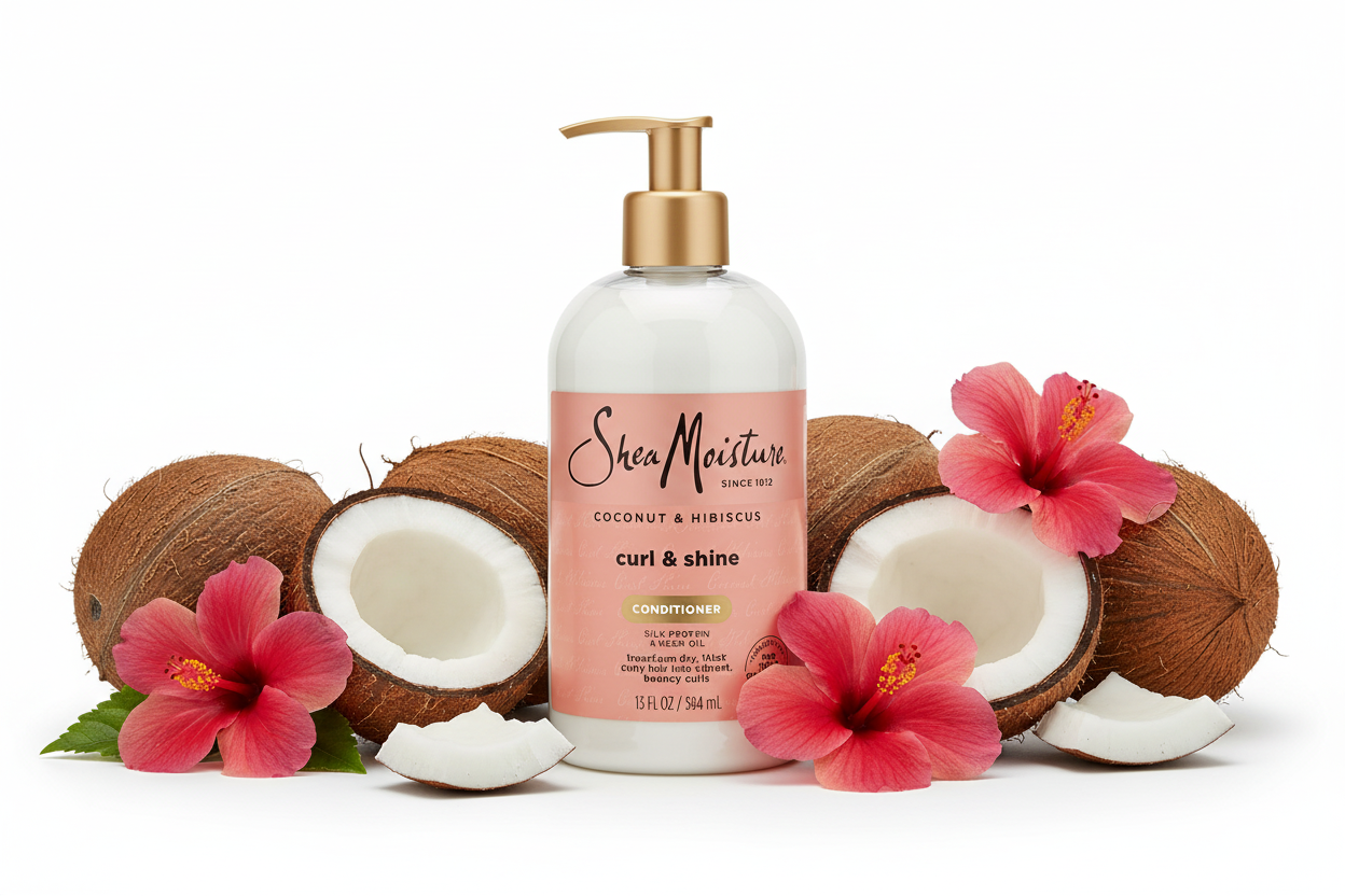 Shea Moisture – Coconut & Hibiscus Curl & Shine Conditioner 384ml