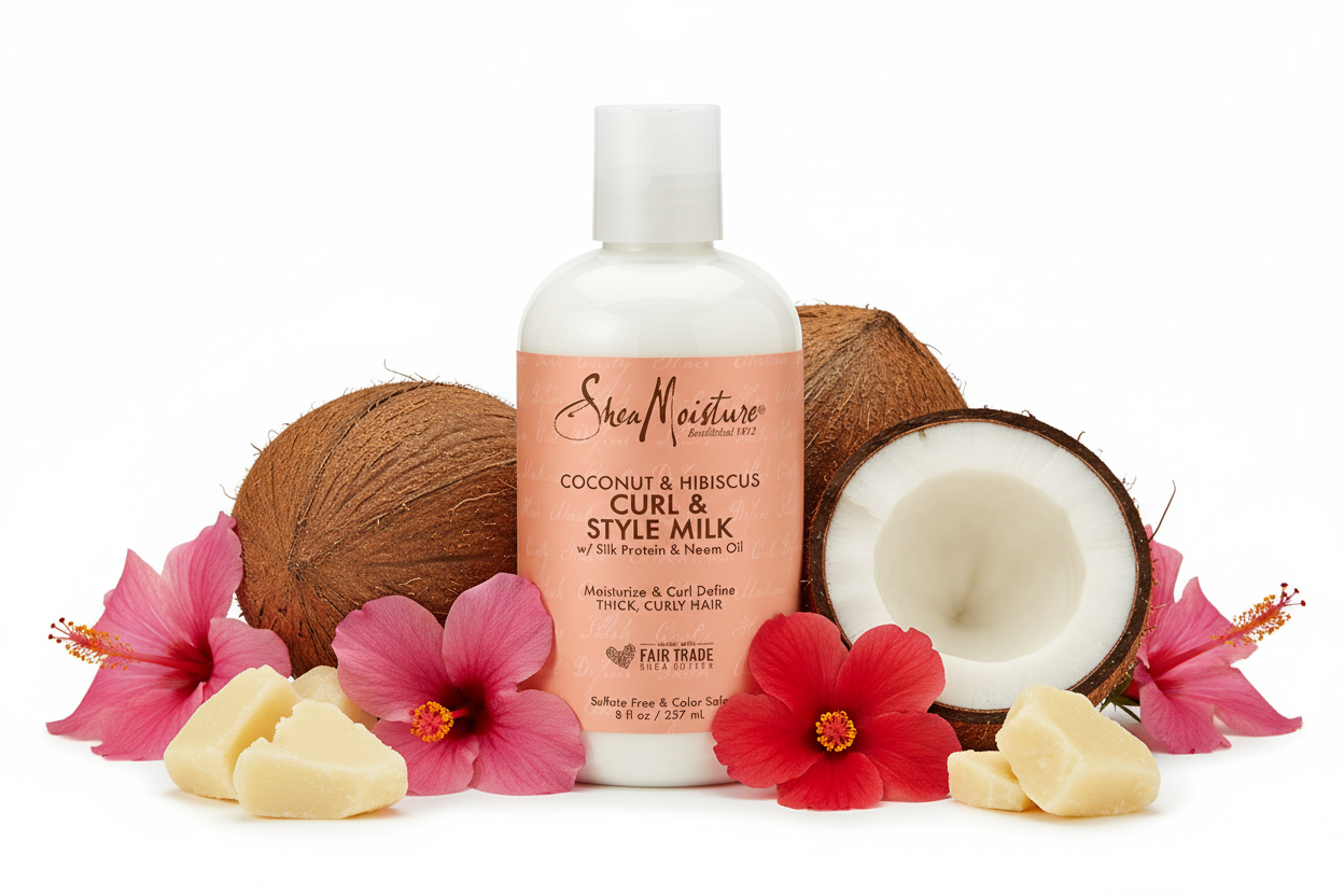 Shea Moisture – Coconut & Hibiscus Curl & Style Milk 237ml