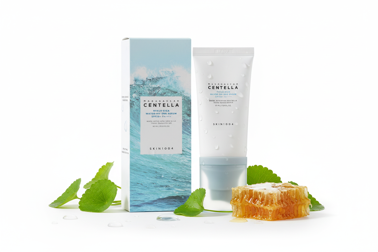 SKIN1004 Madagascar Centella Hyalu-Cica Water-Fit Sun Serum SPF50+ PA++ – Duo Sérum Solaire Hydratant 2×50 ml