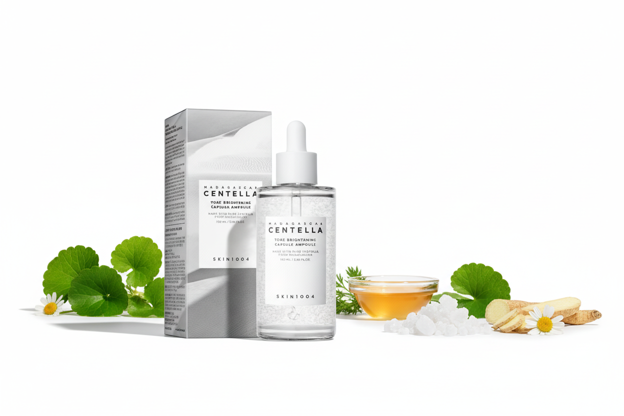 SKIN1004 Madagascar Centella Tone Brightening Capsule Ampoule – Ampoule Éclat Unifiante 100 ml