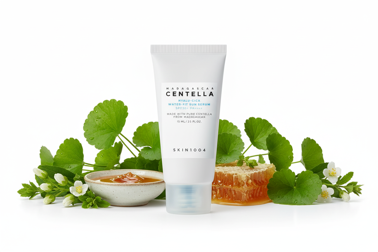 SKIN1004 Madagascar Centella Hyalu-Cica Water-Fit Sun Serum SPF50+ PA++ – Sérum Solaire Hydratant 15 ml