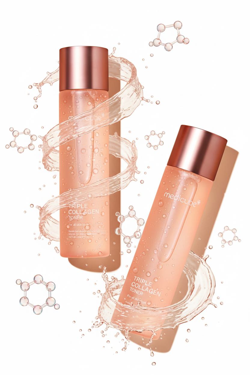 Medicube Triple Collagen Toner – Tonique Hydratant Repulpant au Collagène 140 ml