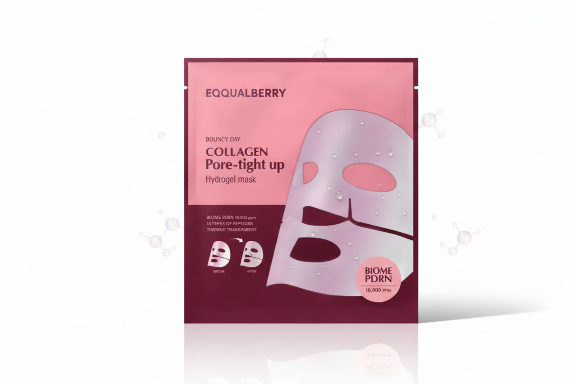 EQQUALBERRY Collagen Pore-Tight Up Hydrogel Mask – Masque Hydrogel Raffermissant au Collagène