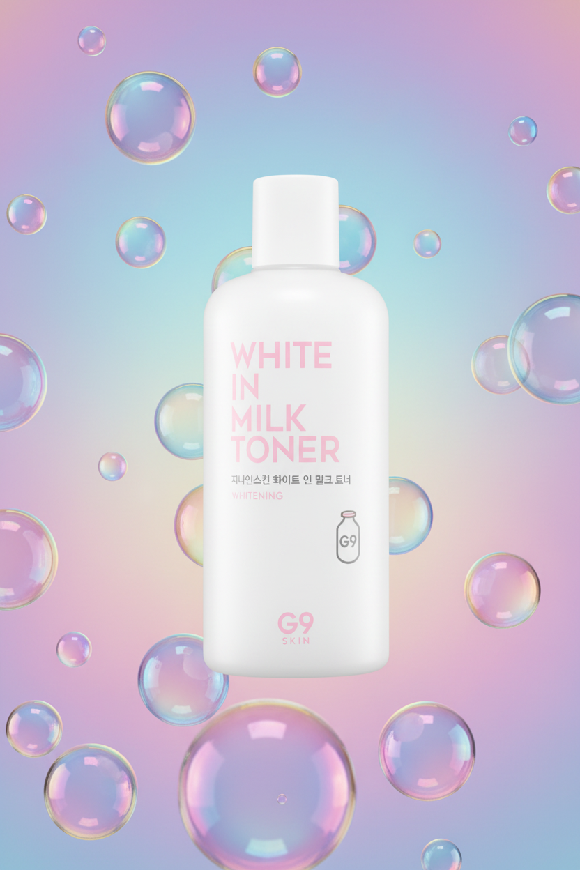 G9 SKIN White In Milk Toner – Tonique Éclaircissant Hydratant