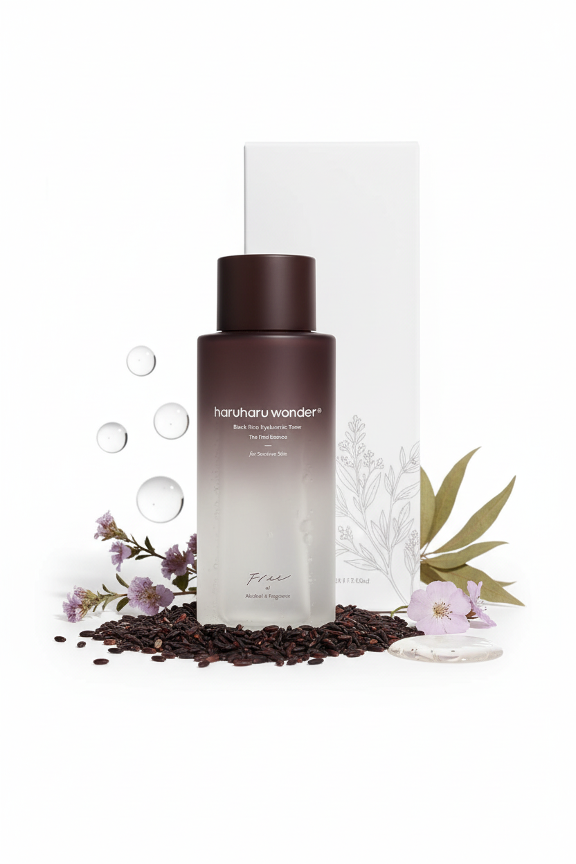 Haruharu Wonder Black Rice Hyaluronic Toner – Tonique Hydratant au Riz Noir (Sans Alcool & Sans Parfum) 300 ml