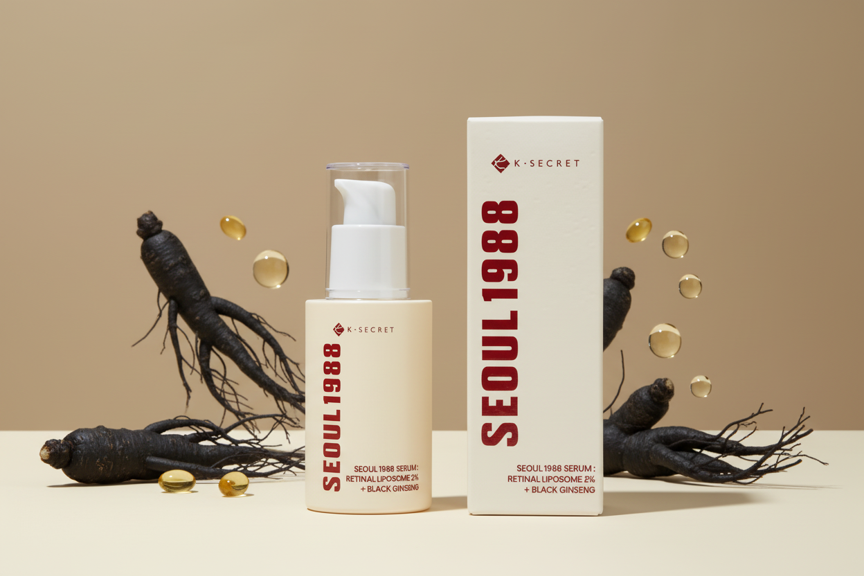 KSECRET Seoul 1988 Serum – Retinal Liposome 2% + Black Ginseng 30 ml