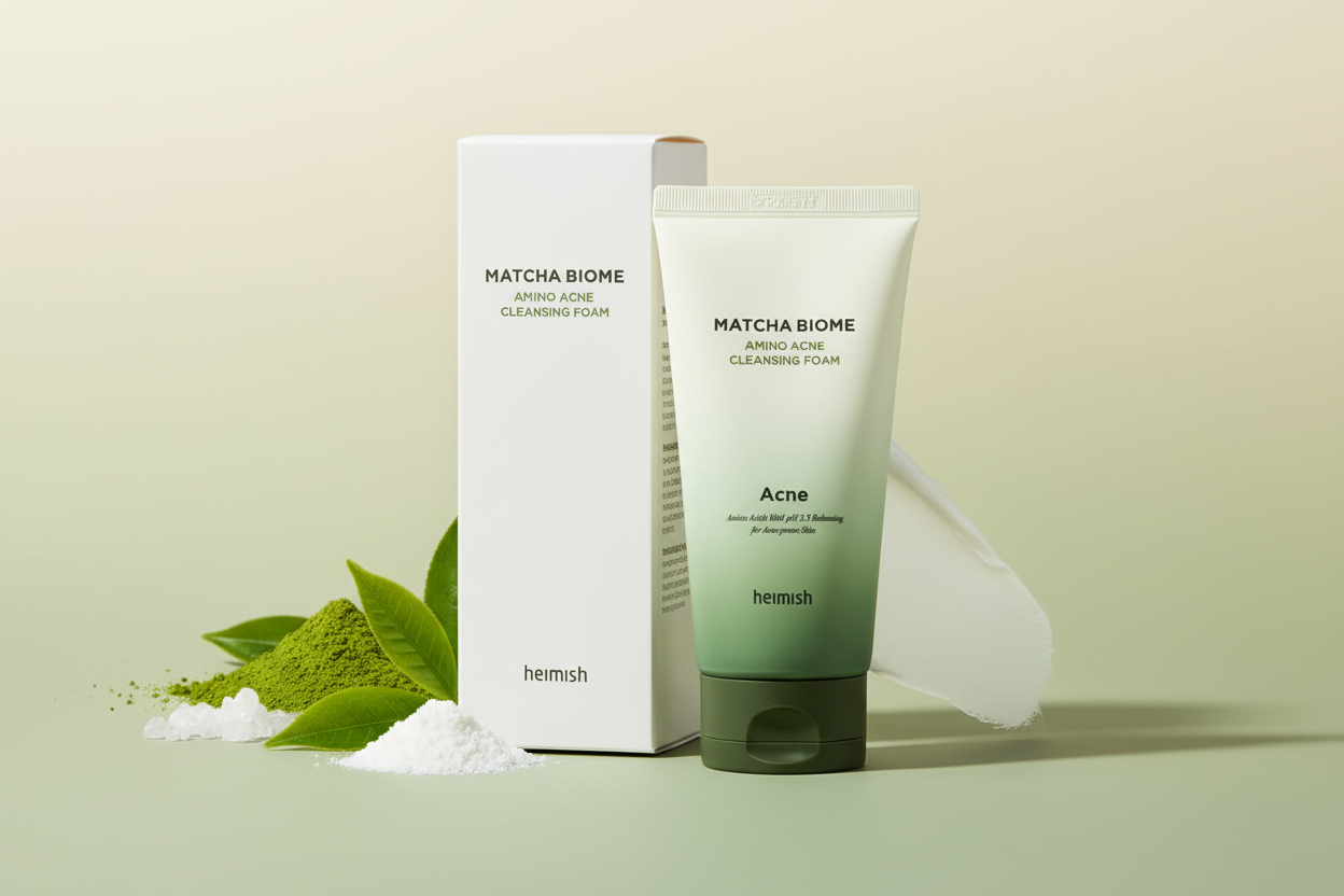 Heimish Matcha Biome Amino Acne Cleansing Foam – Mousse Nettoyante Anti-Imperfections 150 g