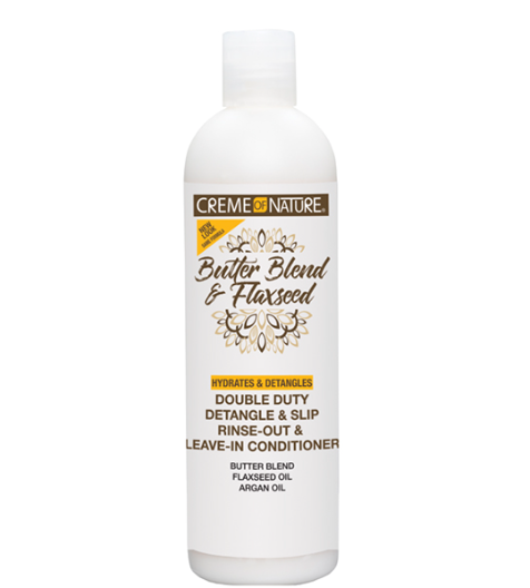 Creme of Nature – Leave-In Hydratant Butter Blend & Flaxseed 12oz (BB&F Leave-In Conditioner)