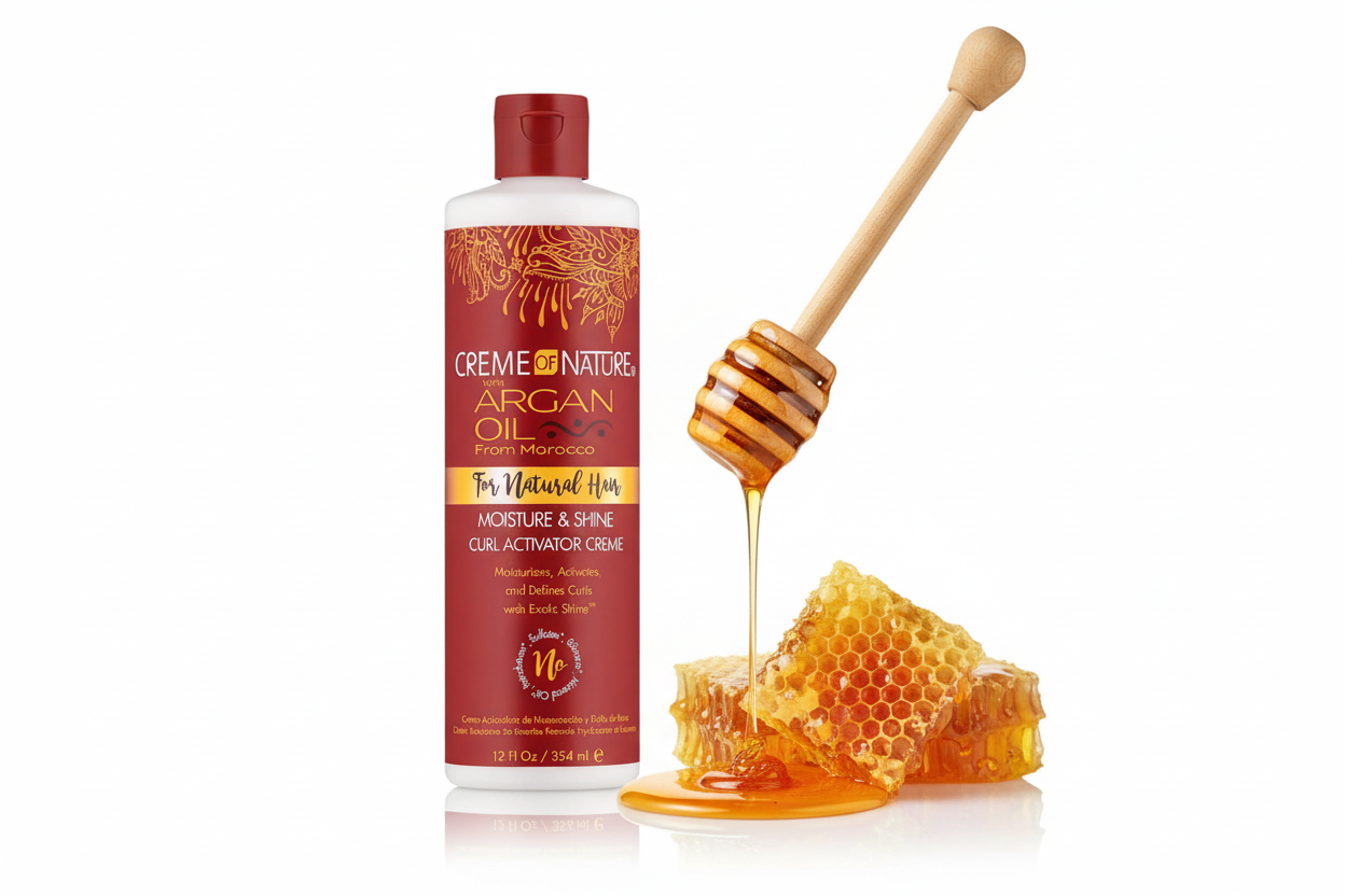 Creme of Nature – Activateur de Boucles Hydratation & Brillance à l’Huile d’Argan 354ml (Moisture & Shine Curl Activator Creme)