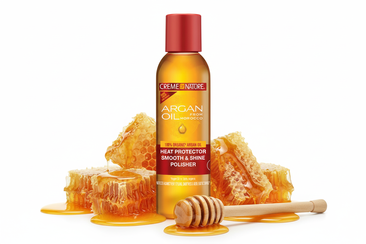Creme of Nature – Sérum Brillance & Gloss à l’Huile d’Argan 4oz (Gloss & Shine Polisher)