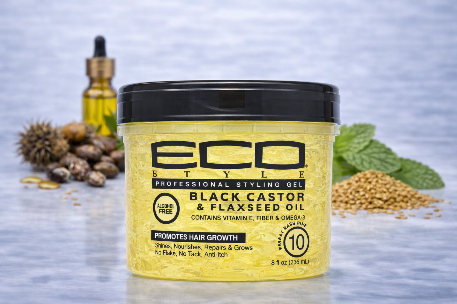 Eco Style Gel Ricin Noir & Huile de Lin 236 ml