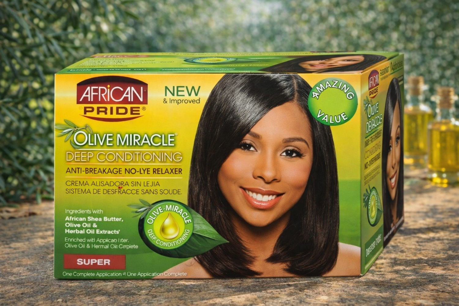 African Pride Olive Miracle Anti-Breakage Défrisant Sans Soude – Super