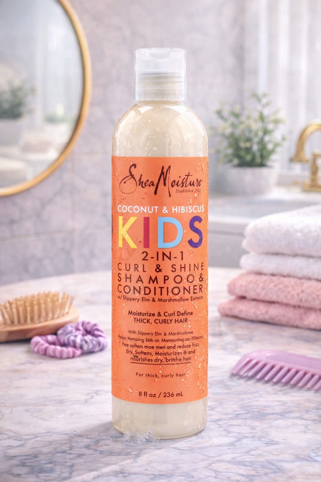 Shea Moisture Coconut & Hibiscus Kids 2-en-1 Shampooing & Après-Shampoing 236 ml