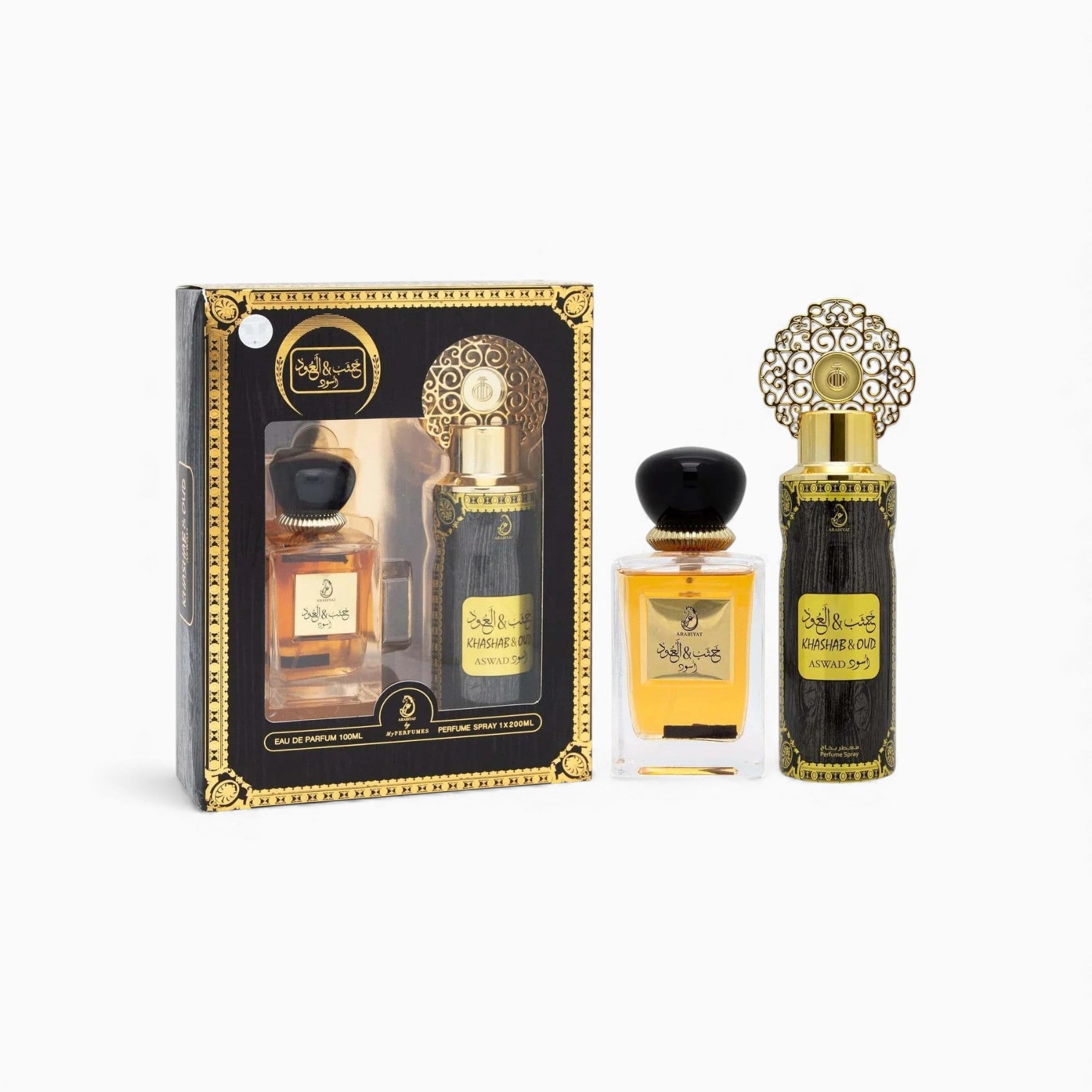 ARABIYAT Khashab & Oud Aswad Coffret Parfum 100ml & Spray 200ml