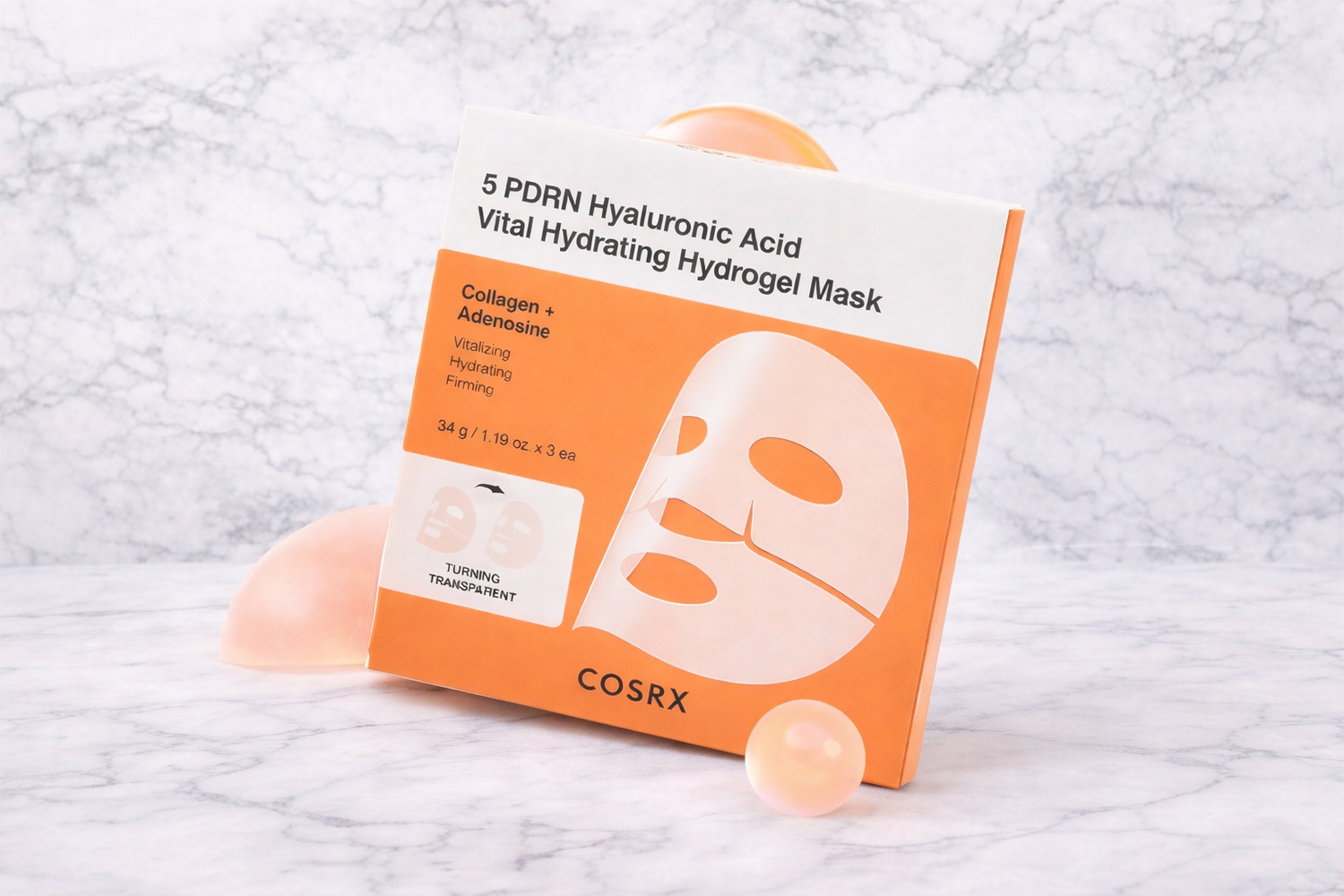 COSRX 5 PDRN Hyaluronic Acid Vital Hydrating Hydrogel Mask – Masque Hydrogel Hydratant