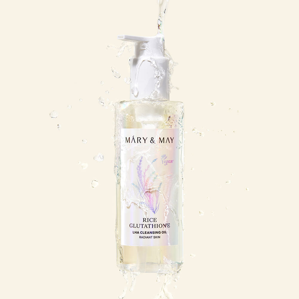 Mary & May - Rice Glutathione LHA Cleansing Oil - 200ml — Nettoyage profond et éclat