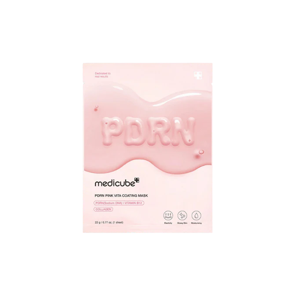 Medicube [EUP] PDRN PINK VITA COATING MASK 22G — Masque revitalisant peau éclatante