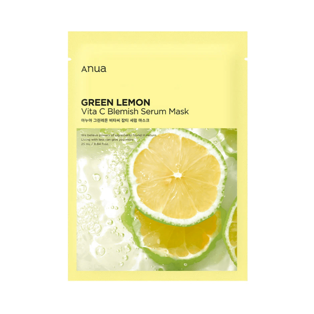 Anua - Green Lemon Vita C Belmish Serum Mask — Éclat vitaminé anti-imperfections