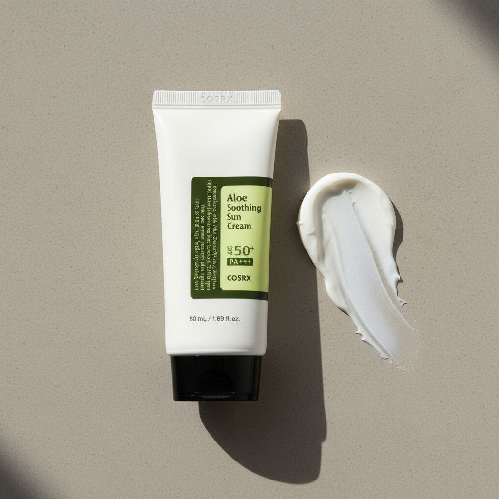 COSRX Aloe Soothing Sun Cream SPF50+ – Crème Solaire Apaisante à l’Aloe Vera 50 ml - texture