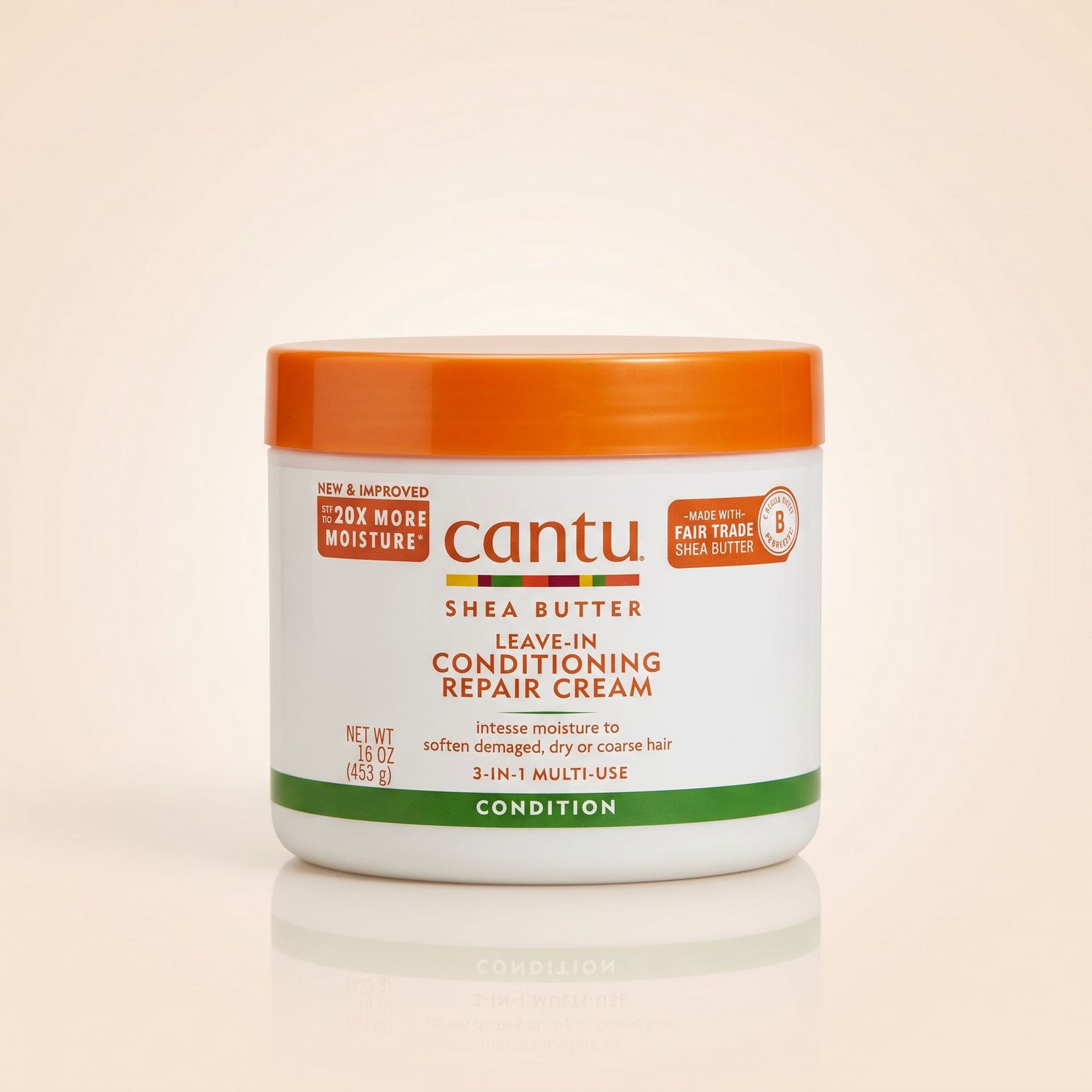CANTU – Crème Sans Rinçage Réparatrice à l’Huile d’Argan 453g (Leave-In Conditioning Repair Cream) - hero