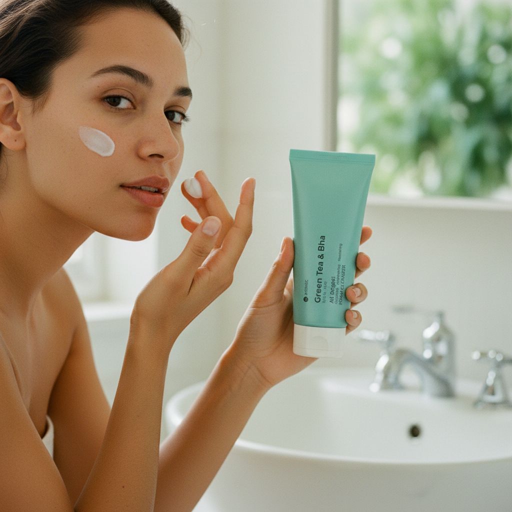JKOSMEC Green Tea & BHA Foam Cleanser – Mousse Nettoyante Purifiante 180 ml - lifestyle