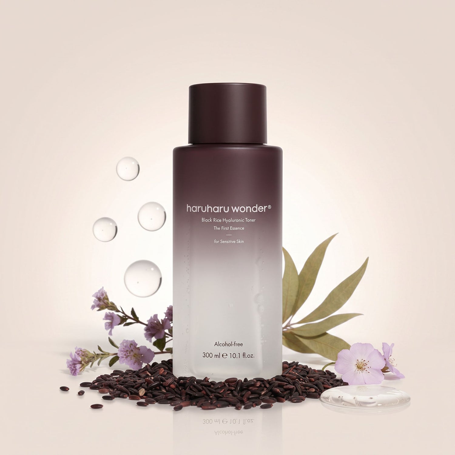 Haruharu Wonder Black Rice Hyaluronic Toner – Tonique Hydratant au Riz Noir (Sans Alcool & Sans Parfum) 300 ml - hero