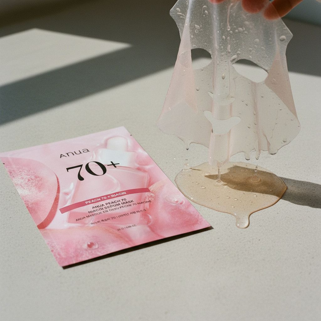Anua - Peach 70 Niacin Serum Mask — Sérum masque à la pêche illuminant - texture