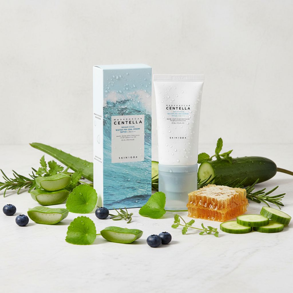 SKIN1004 Madagascar Centella Hyalu-Cica Water-Fit Sun Serum SPF50+ PA++ – Duo Sérum Solaire Hydratant 2×50 ml - ingredients