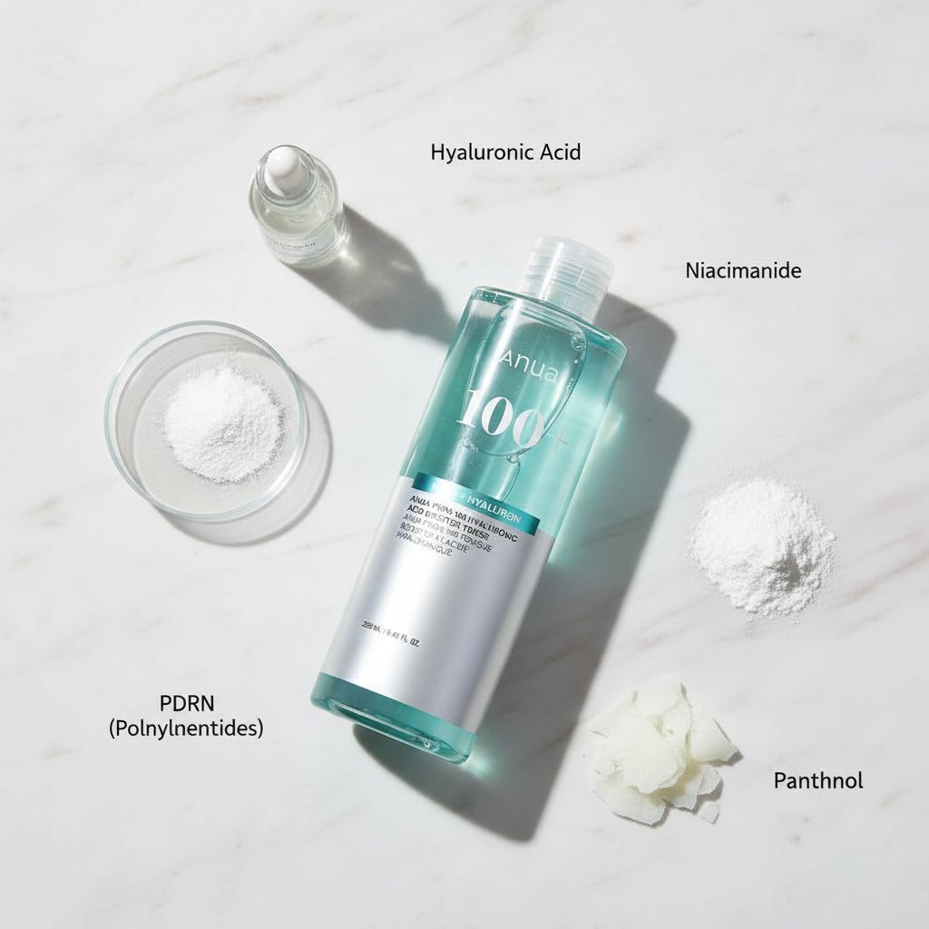 Anua - PDRN 100 Hyaluronic Acid Booster Toner — Hydratation intensive et repulpante - ingredients