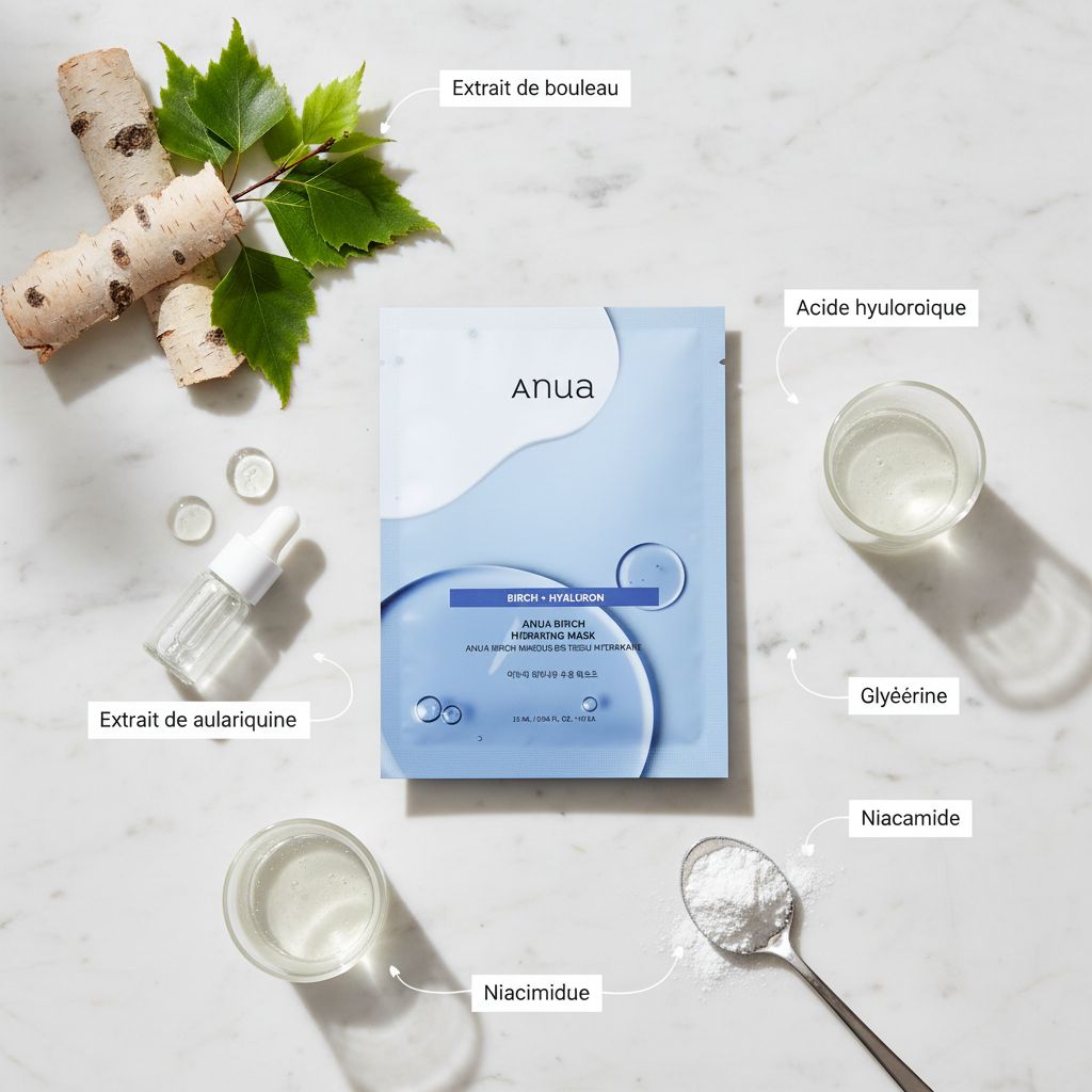Anua - Birch Hydrating Mask — Hydratation intense et apaisante - ingredients