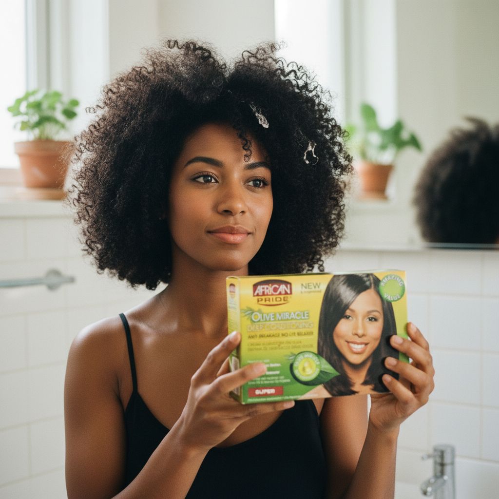 African Pride Olive Miracle Anti-Breakage Défrisant Sans Soude – Super - lifestyle