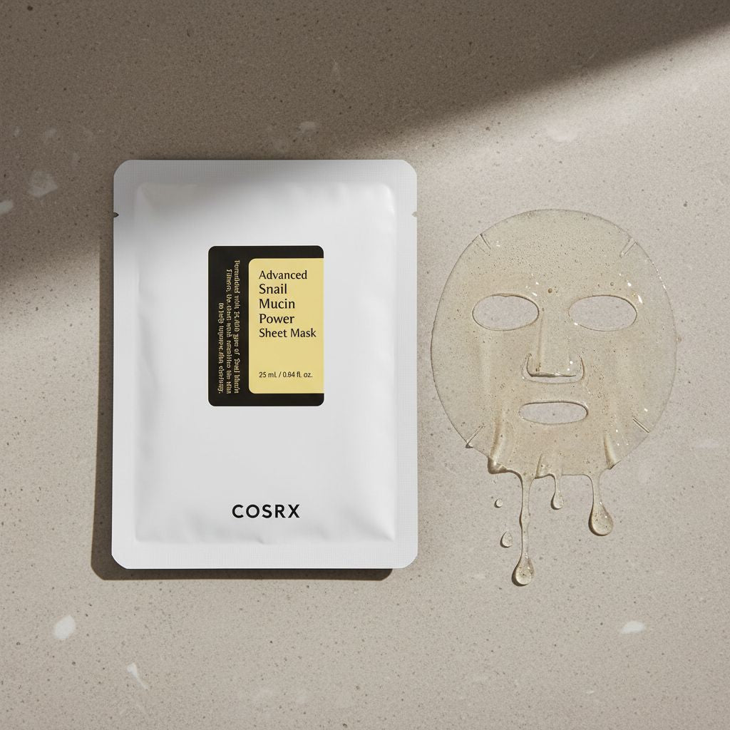 COSRX - Advanced Snail Mucin Power Sheet Mask 25ml — Hydratation intense et régénération cutanée - texture