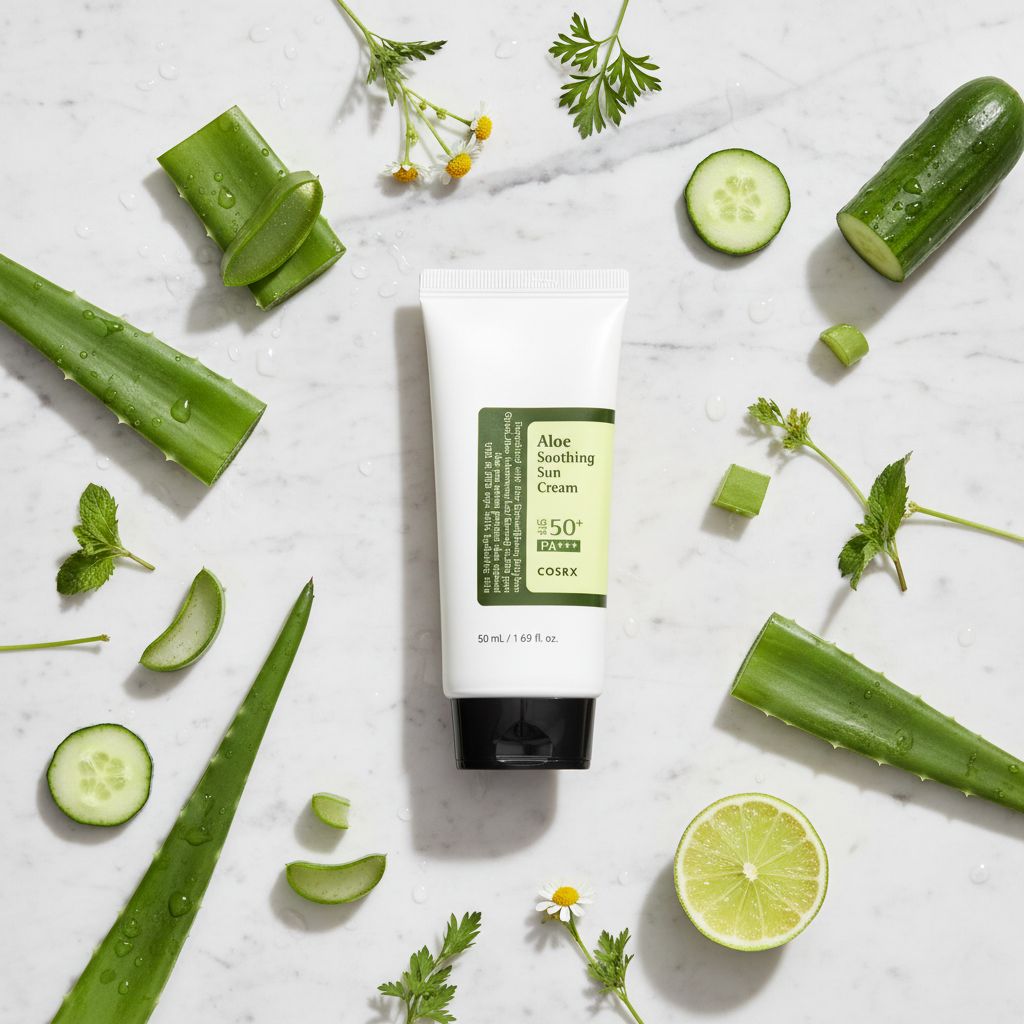 COSRX Aloe Soothing Sun Cream SPF50+ – Crème Solaire Apaisante à l’Aloe Vera 50 ml - ingredients