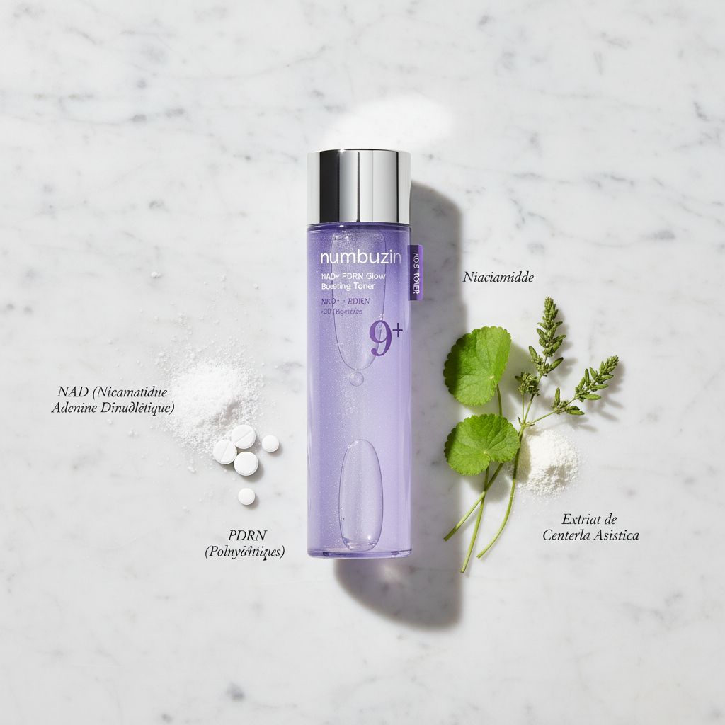 [Numbuzin] No.9 NAD PDRN Glow Boosting Toner 150ml — Éclat et régénération cellulaire - ingredients
