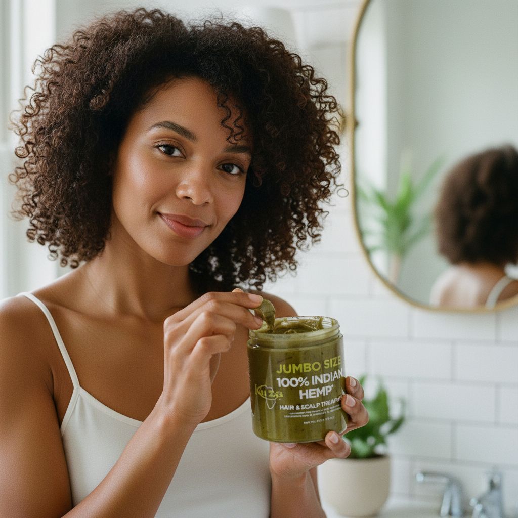 Kuza Indian Hemp Hair & Scalp 18 oz - lifestyle