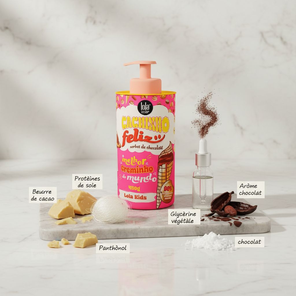 Lola Kids – Cachinho Feliz Sorbet de Chocolate Crème Boucles Enfant 450g - ingredients