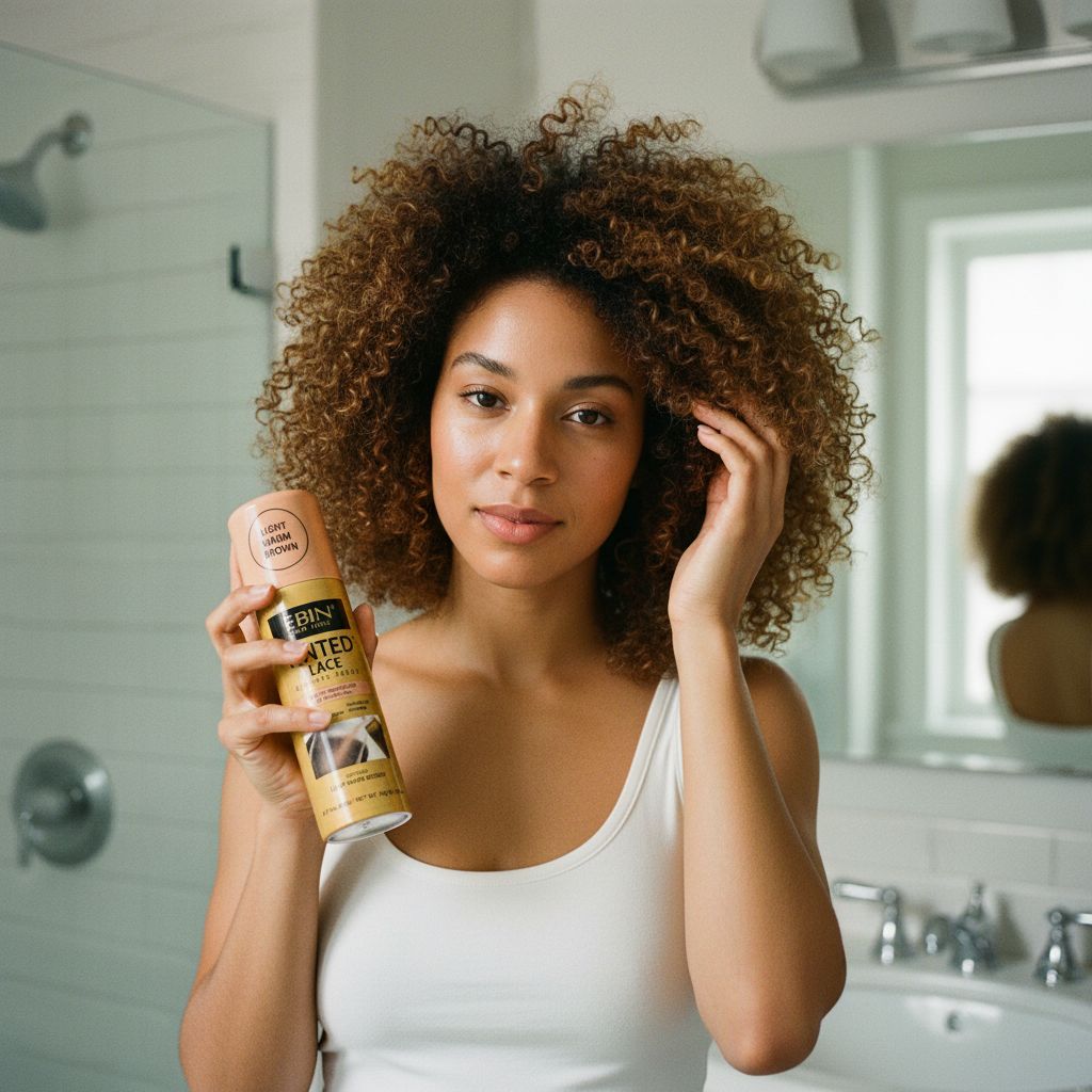 EBIN Tinted Lace Spray Light Warm Brown 80ml - lifestyle