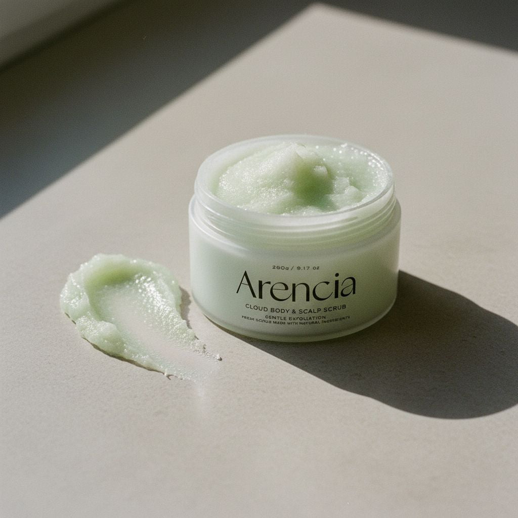 ARENCIA Fresh Cloud Body & Scalp Scrub Geranium & Primrose 260g - texture