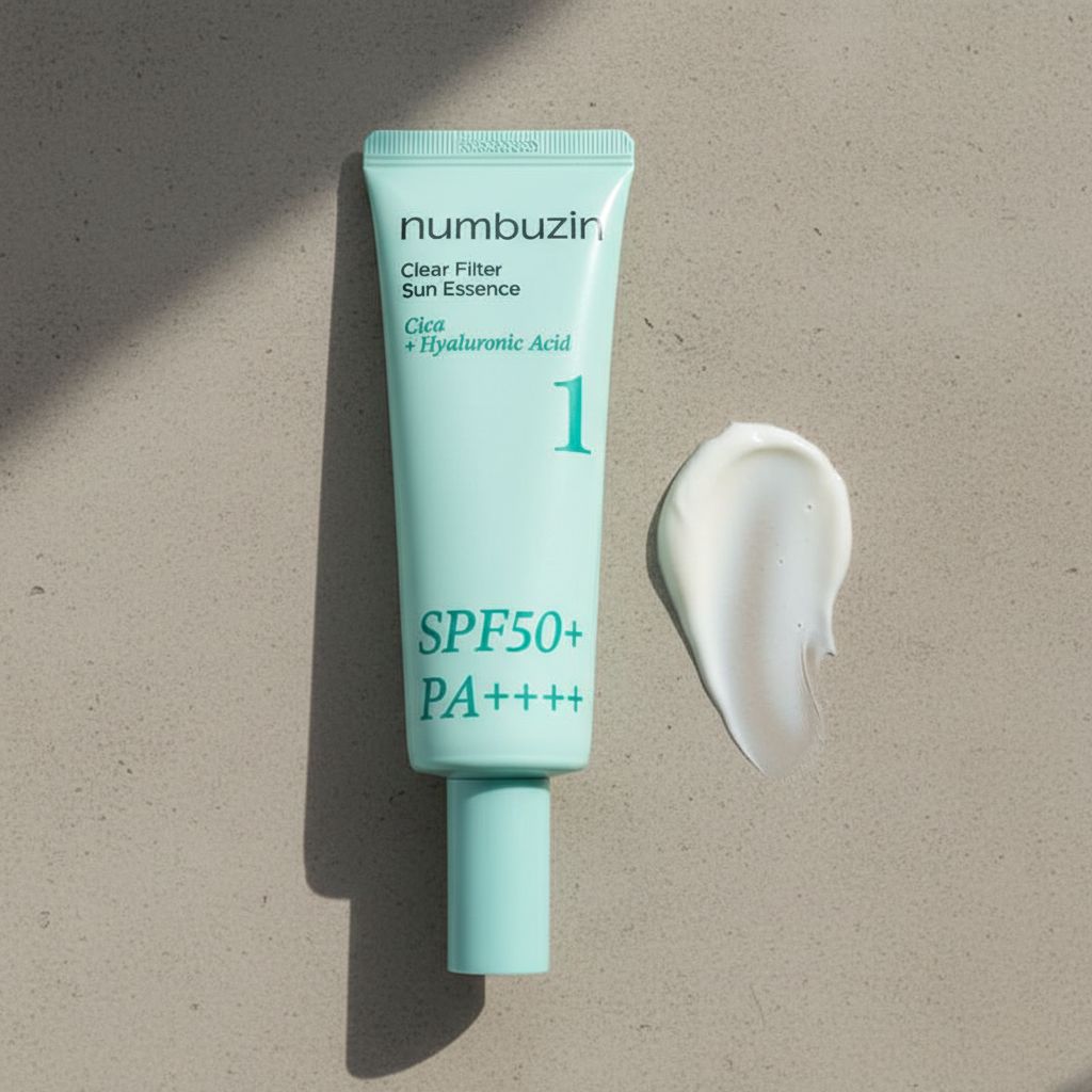 [Numbuzin] No.1 Clear Filter Sun Essence SPF50+ PA++++ — Protection solaire ultra légère - texture